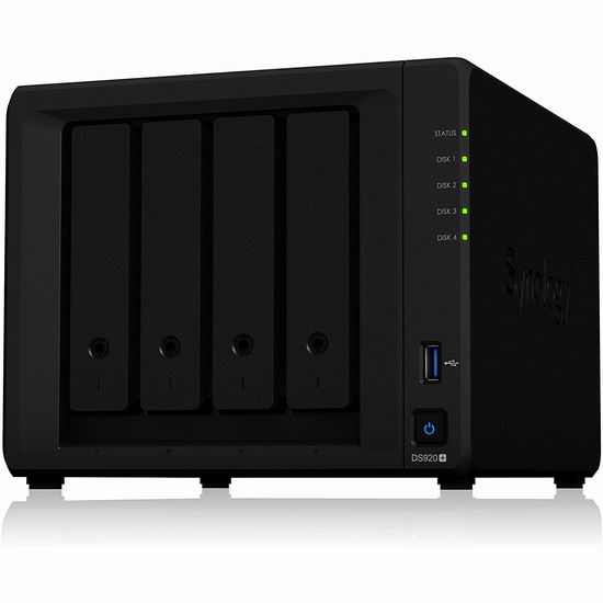  Synology 群晖 DS920+ 四核心4盘位 NAS网络存储服务器 699.06加元包邮！