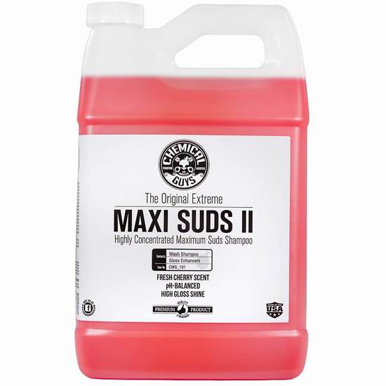 ChemicalGuys 化学小子 CWS_101 Maxi-Suds II 樱桃味 浓缩泡沫洗车液（1加仑）28.41加元！