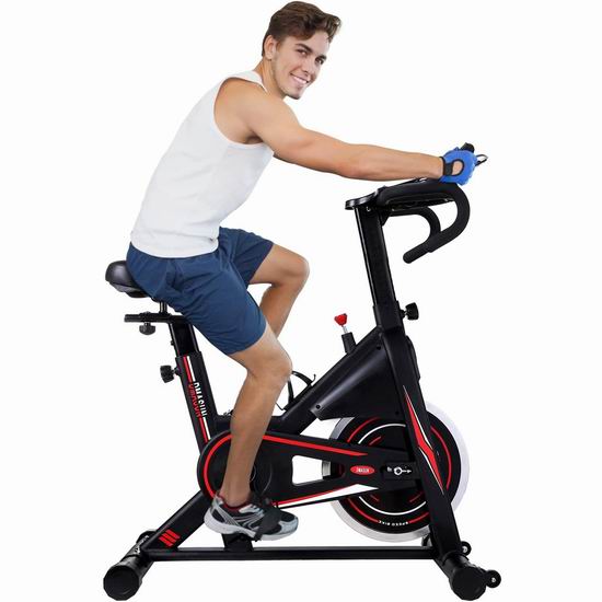 DMASUN 40磅飞轮 高品质家用动感健身自行车 399.99加元包邮！