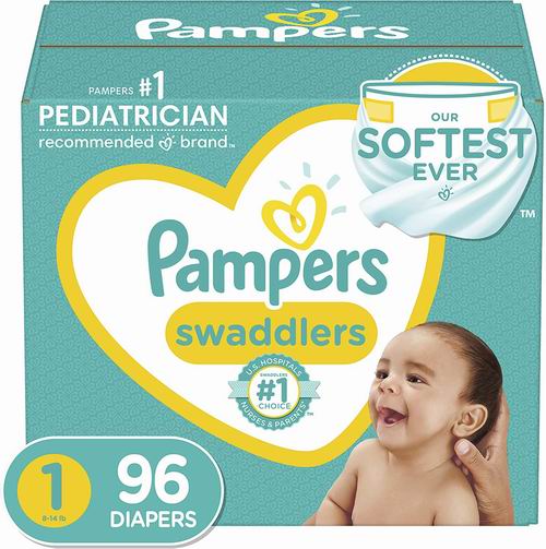  Pampers Swaddlers 帮宝适婴儿纸尿裤（Size 1，84片） 19.99加元（原价 31.99加元）