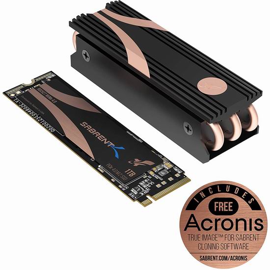  金盒头条：历史新低！Sabrent 1TB Rocket Nvme PCIe 4.0 M.2 固态硬盘+散热盔甲 183.99加元包邮！