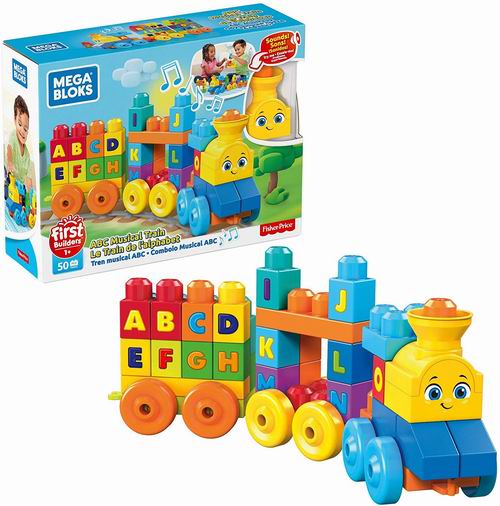  Mega Bloks ABC 音乐火车积木 19.97加元（原价 24.99加元）