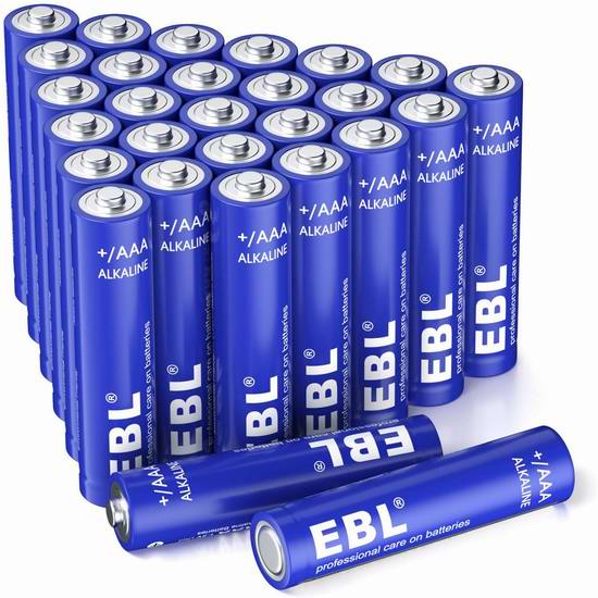  历史新低！EBL Alkaline AA 高性能碱性电池28件套 9.29加元！