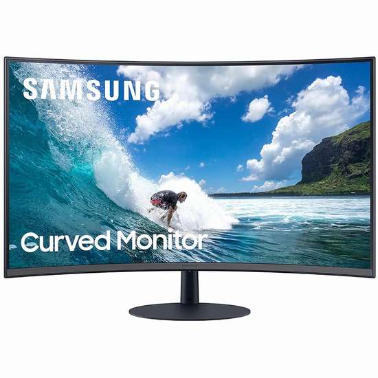  Samsung 三星 T55 27英寸 1080P全高清 曲面屏显示器 249.99加元包邮！