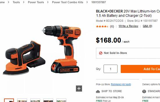 Black+decker Bd2kitcdds 20V MAX* 2-Tool Drill/Driver and Mouse Sander Combo
