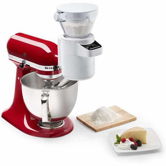  历史新低！KitchenAid KSMSFTA 厨师机专用 一体式面粉过筛器+电子秤附件5.2折 119.98加元包邮！烘焙必备工具！