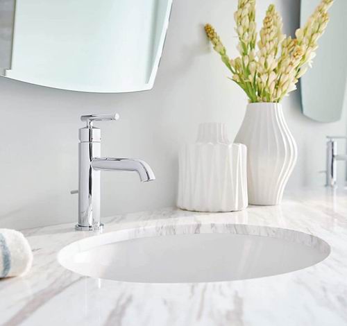  Moen 6145 Gibson单孔单把手浴室面盆水龙头 6.6折 143.66加元，原价 218.79加元，包邮