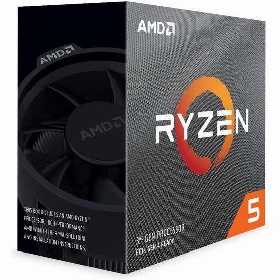  AMD Ryzen 锐龙5 3600 台式处理器 234.48加元包邮！