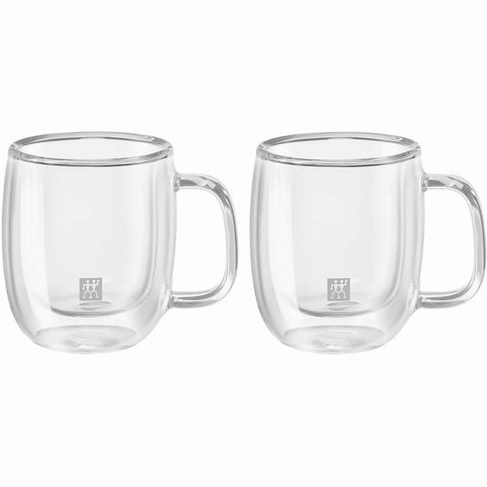  Zwilling Sorrento Plus 双立人 双层隔热玻璃杯2件套6.7折 23.53加元！