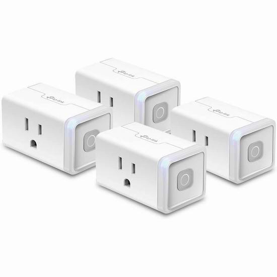  史低价！TP-Link Kasa HS103P4 WiFi 迷你智能插头4件套5.7折 25.48加元！