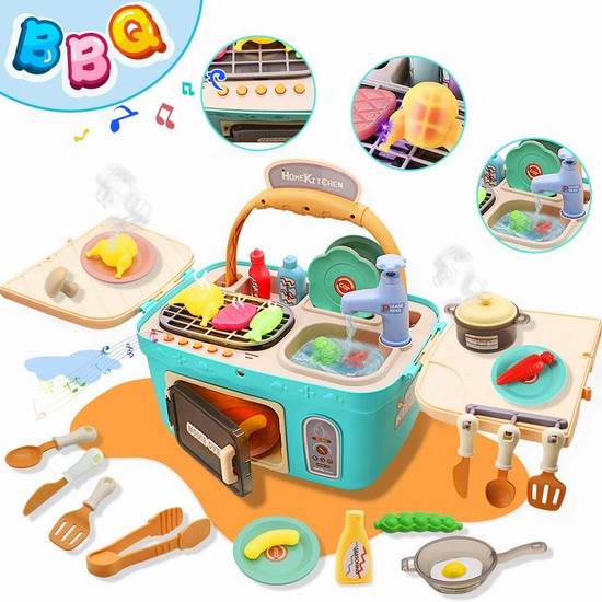  历史新低！BAISIQI 儿童迷你小厨房玩具32件套4.5折 17.49加元！