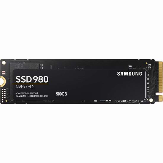  白菜补货！历史新低！Samsung 三星 980 PCIe MZ-V8V500B/AM 500GB 固态硬盘2.5折 24.95加元清仓！