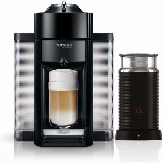  近史低价！DeLonghi 德龙 Nespresso Vertuo 胶囊咖啡机+奶泡机套装5.3折 169.97加元包邮！
