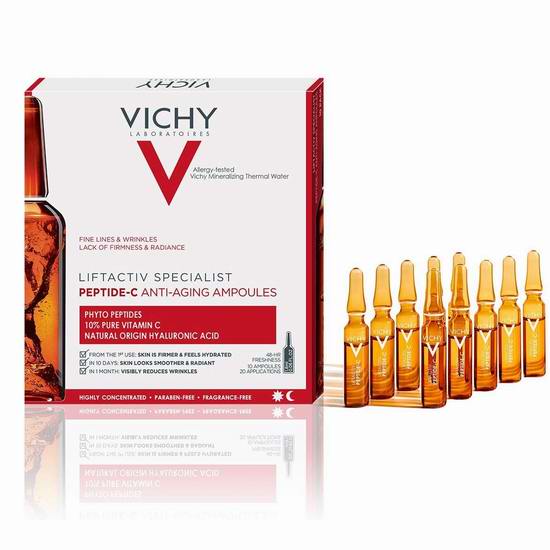  VICHY 薇姿多重胜肽紧颜安瓶精华液 7折 29.99加元，原价 42.95加元