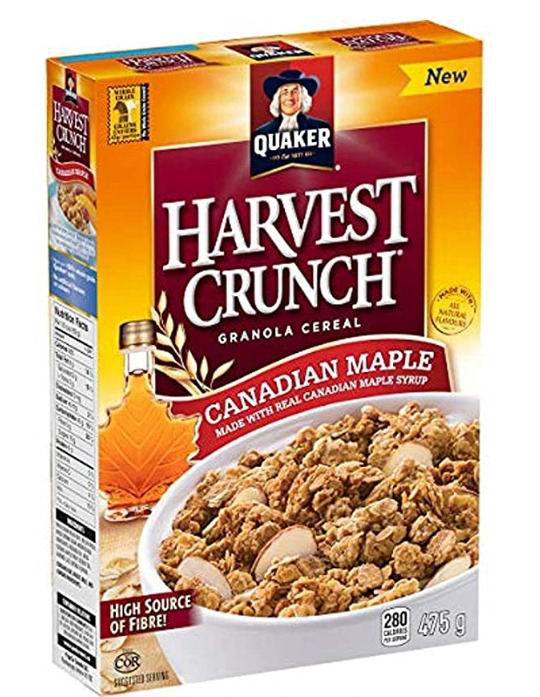  Quaker Harvest Crunch 加拿大枫糖味 格兰诺拉麦片 3.74加元