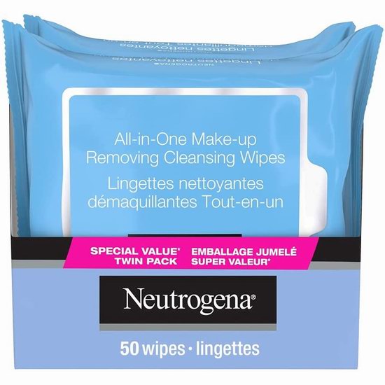  杨幂同款！Neutrogena  露得清卸妆洁面纸（2包×25张）12.83加元！