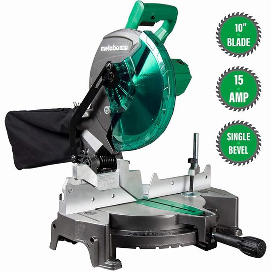  Metabo HPT 10英寸斜切复合台锯5折 99加元包邮！