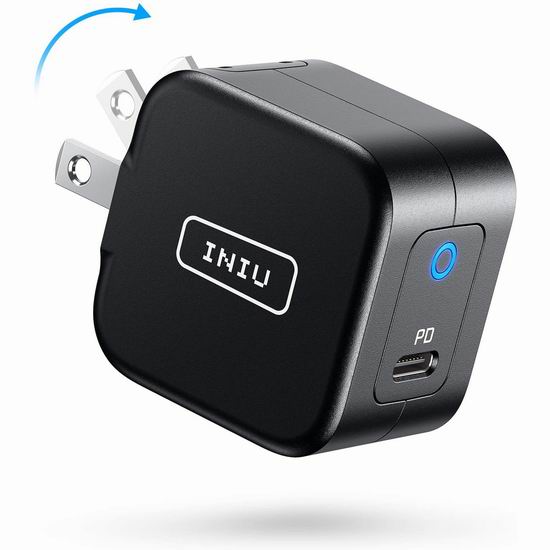  白菜价！INIU 20W PD3.0 超便携 智能快速USB充电器3折 7.99加元！