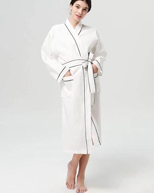  SIORO Kimono  女士华夫格长袍   23.99加元（原价 39.99加元），多色可选！