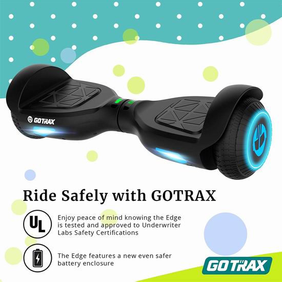  GOTRAX Edge 双电机 体感平衡车7折 167.99加元包邮！2色可选！