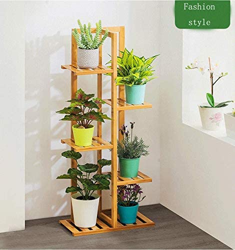  HomJoy 40.6 英寸竹盆植物架/转角展示架 5 层 49.99加元，原价 58.99加元，包邮