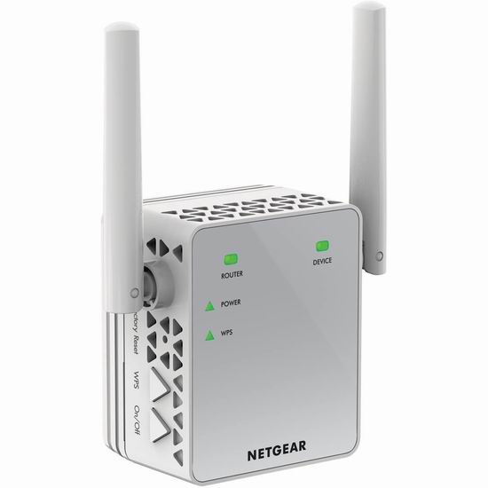  NETGEAR 网件 EX3700 WiFi信号扩展器6.2折 29.84加元！