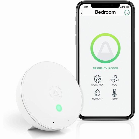  Airthings Wave Mini 霉菌风险提示 智能TVOC空气质量检测仪 84加元包邮！