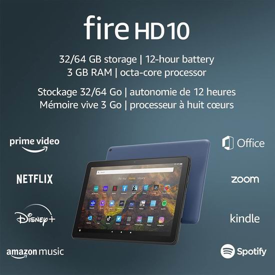 超级白菜！历史新低！Amazon Fire HD 10.1英寸全高清平板电脑+Premier软件捆绑套装2折 59.99加元包邮！