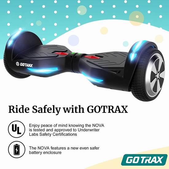  历史新低！GOTRAX NOVA 双电机 体感平衡车5.9折 137.49加元包邮！2色可选！