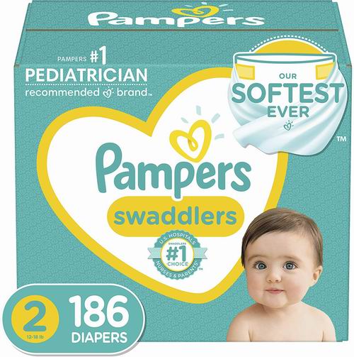  Pampers Swaddlers 帮宝适婴幼儿尿不湿/纸尿裤（Size 2，186张）26.58加元