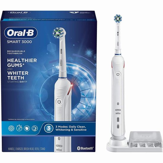  历史新低！Oral-B Pro 3000 蓝牙电动牙刷5折 65加元包邮！