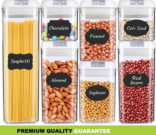  Crown Equipments  可贴标签 无BPA密封塑料食品储存容器 7件套 39.98加元，原价 49.98加元，包邮