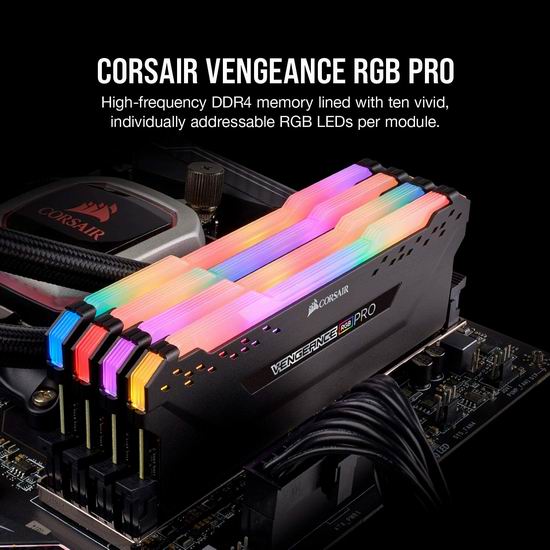  史低价！Corsair Vengeance RGB PRO 16GB DDR4 LED炫酷 台式机超频内存6.3折 97.99加元包邮！