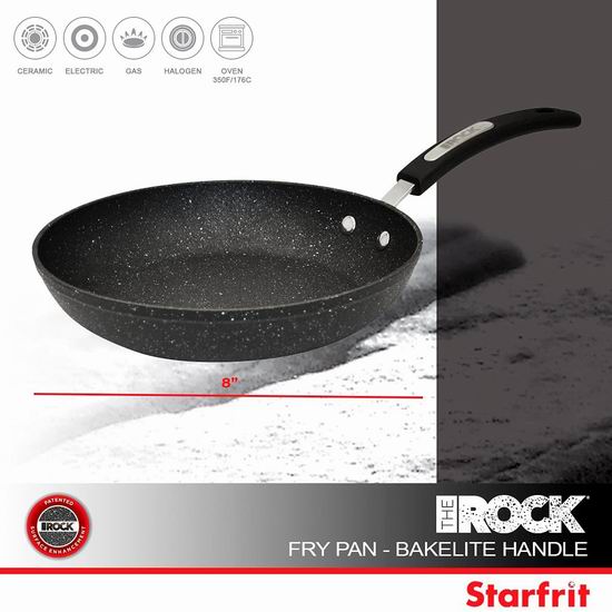 史低白菜价！Starfrit The Rock 超耐用不粘岩石涂层 8英寸煎锅3.3折 9.97加元！
