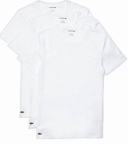  Lacoste男士纯棉基本款T恤 3件套 41.81加元，原价 57.99加元，包邮