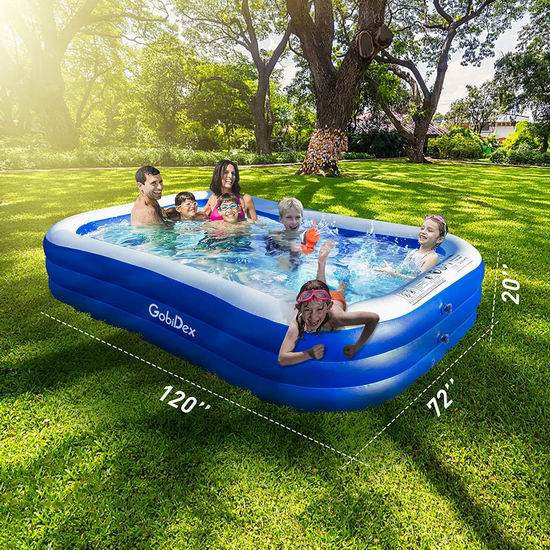  GobiDex 3米超大 矩形充气游泳池7.7折 84.82加元包邮！