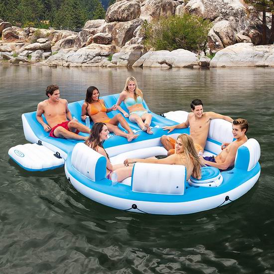  Intex Relaxation IslandLounge 巨型6人 充气漂浮沙发/漂浮岛6.8折 171.64加元包邮！