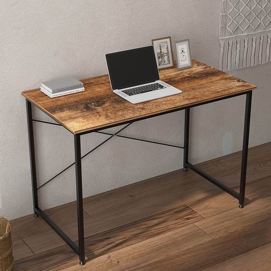  SogesHome 43英寸时尚木纹电脑桌/书桌 39.9加元限量特卖并包邮！