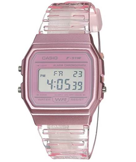  Casio Quartz 复古 粉色树脂透明表带 数字手表 30.69加元，原价 36.25加元
