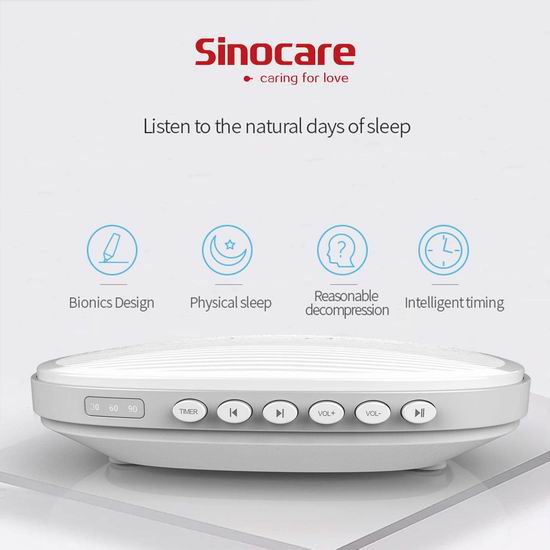  Sinocare 20模式 快速入眠白噪音助眠器5折 19.53加元！