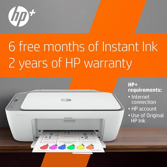 HP 惠普 DeskJet 2755e 多功能一体无线彩色喷墨打印机6.2折 74.99加元包邮！送半年墨盒！