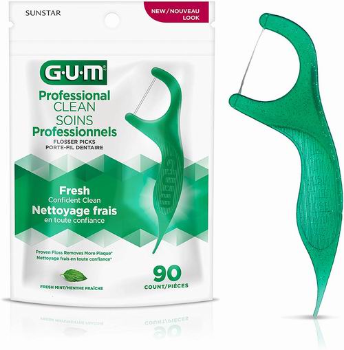  GUM 薄荷味 专业牙线90个装 3.33加元（shoppers同款价 4.99加元）