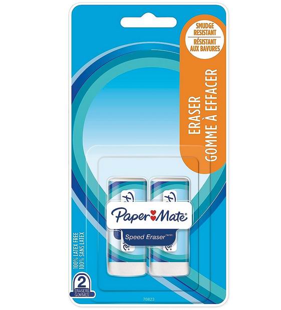  Paper Mate SPEEDerase 橡皮擦2块 2.12加元