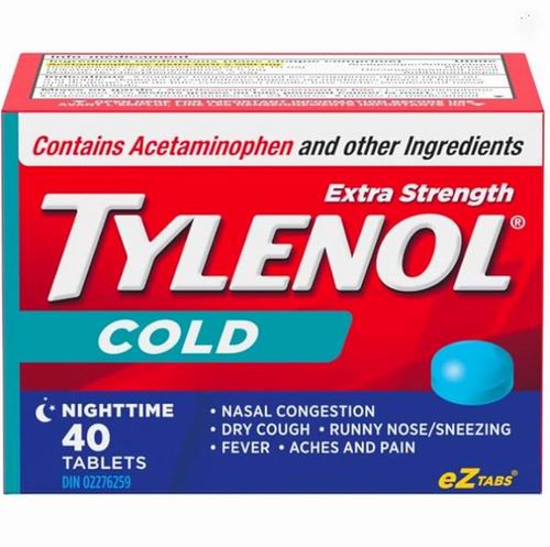  Tylenol 泰诺强效 日用/夜用 退烧止咳止痛流感药（40片） 8.56加元（原价 14.99加元）