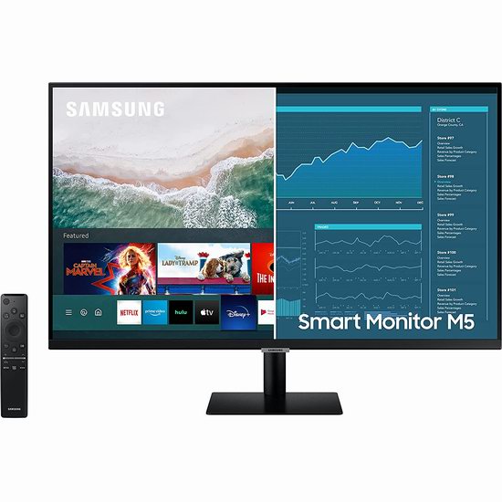  近史低价！SAMSUNG 三星 M5 32英寸 FHD 二合一 智能电视/显示器6.2折 249.99加元包邮！