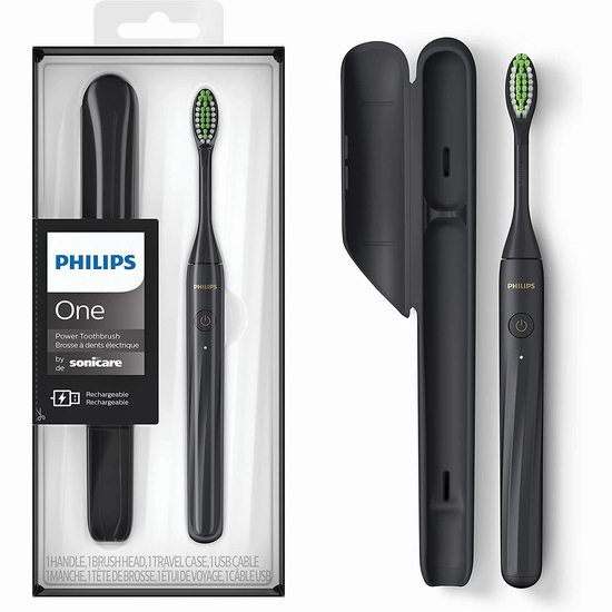  Philips One HY1200/06 飞利浦 高颜值 电动牙刷 38加元（原价 54.99加元）+包邮！