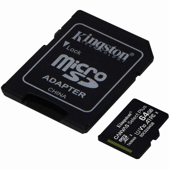  历史新低！Kingston 金士顿 64GB micSDXC 闪存卡6.4折 8.99加元！