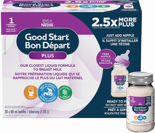  Nestle Good Start Plus 1/2  即开即用液体奶 250毫升×16瓶 37.97加元