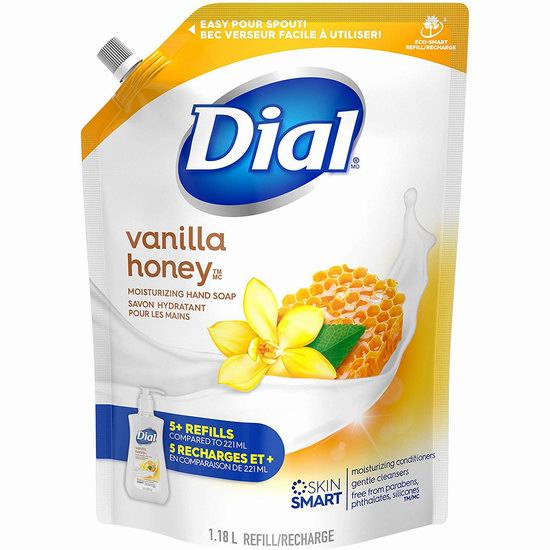  Dial Eco-Smart 香草蜂蜜味 洗手液补充装（1.18 升）5.8折 3.49加元！