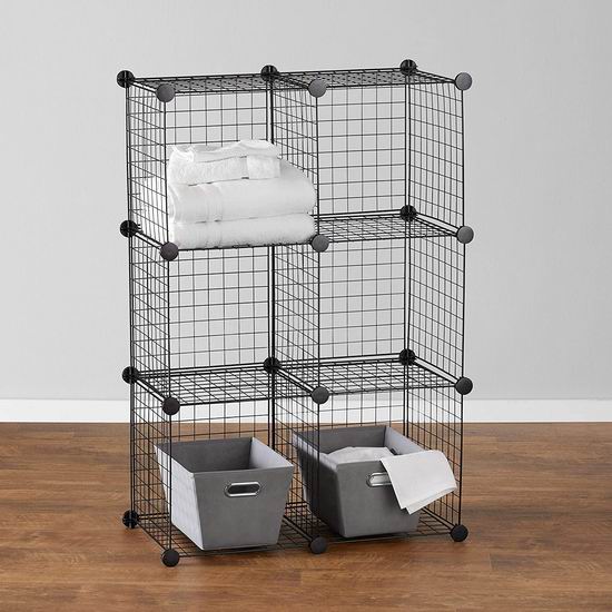  历史新低！AmazonBasics DIY组合 百变造型 6格储物架/收纳架 30.06-32.93加元！2色可选！